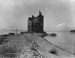 Isola Mackinac da Round Island, c.1899